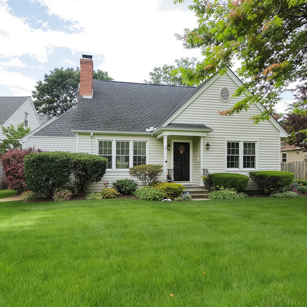 After: freshly mowed lawn